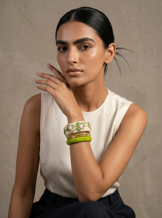 Urban Ethnic Polymer Clay Bangle - 100% Handcrafted