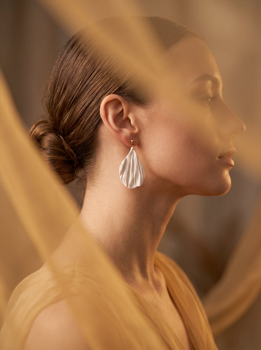 The Crepe Petal Dangle Earrings