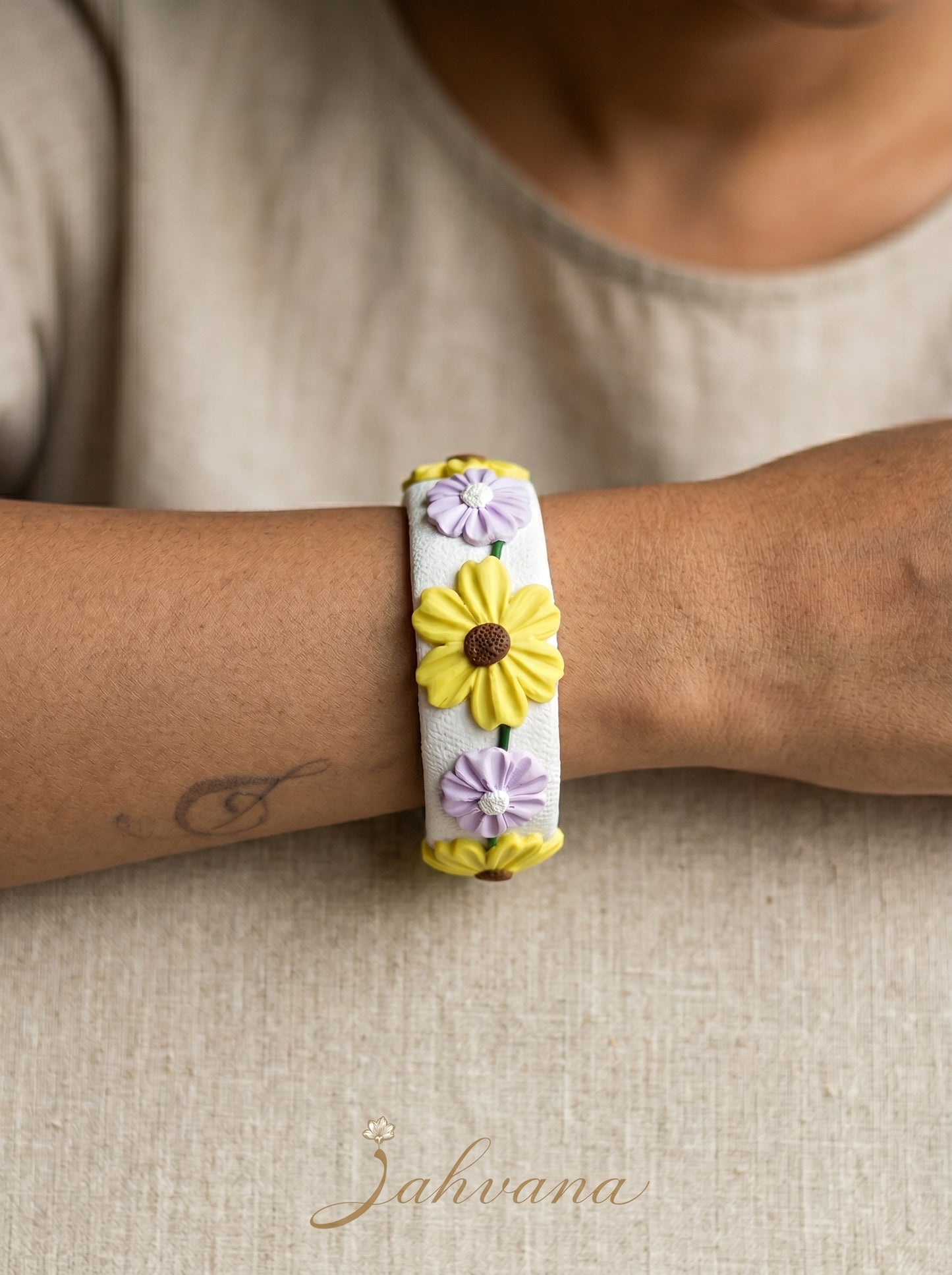 Bold Statement Polymer Clay Bangle - 100% Handcrafted