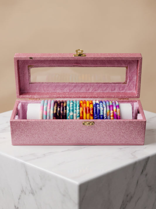 The Royal Bloom Lacquer Bangle Set | Signature Zahvana Box