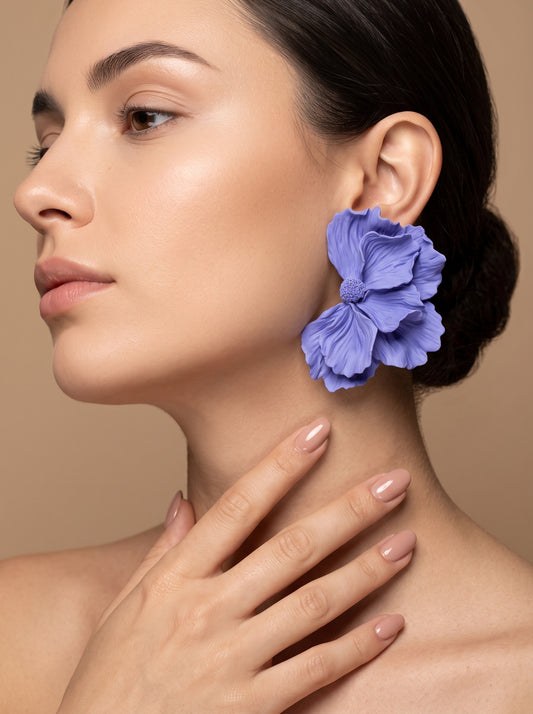 The Amethyst Bloom Statement Earrings