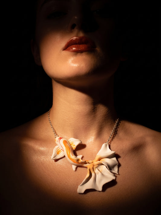 The Imperial Koi Artisan Clay Pendant