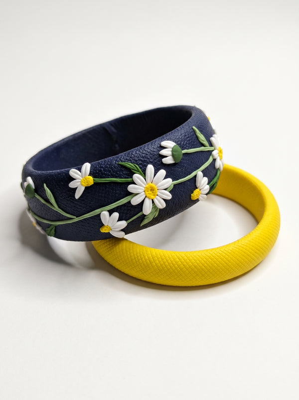 Heritage Inspired Polymer Clay Bangle - 100% Handcrafted