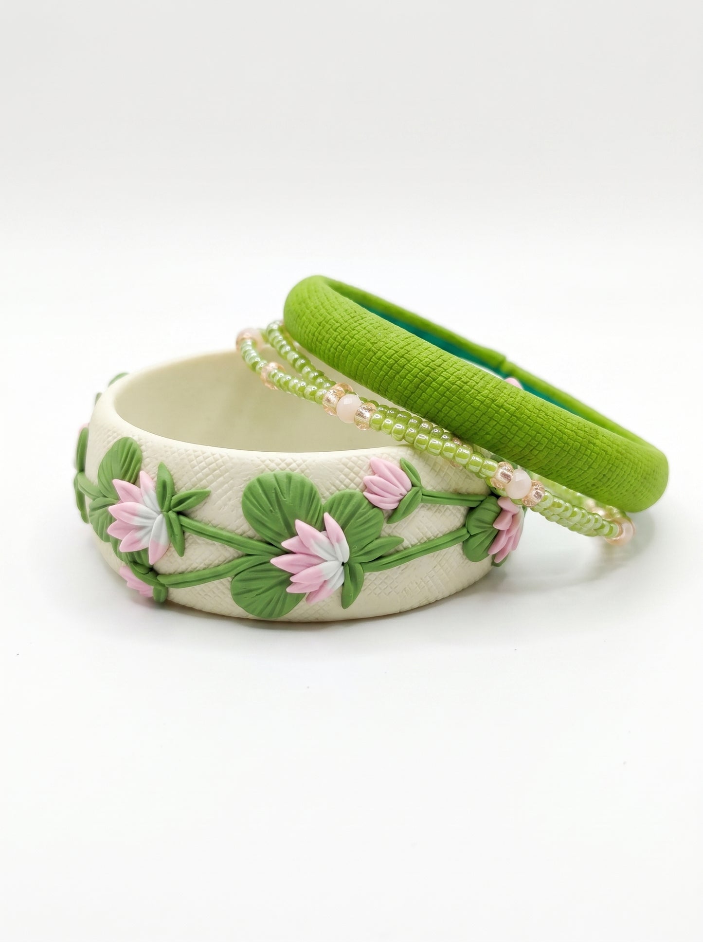 Urban Ethnic Polymer Clay Bangle - 100% Handcrafted