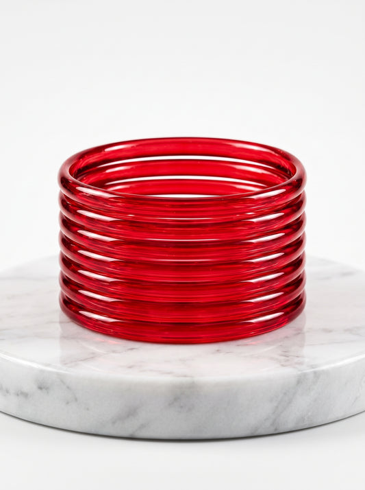 The Signature Jelly Bangle Stack | Translucent High-Gloss Finish
