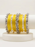 Yellow Jelly Bangle with Ghungroo for single wrist | Saffron Resin Bangles | Jelly Bangles
