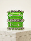 Green Jelly Bangle with Ghungroo for single wrist | Lime Resin Bangles | Jelly Bangles