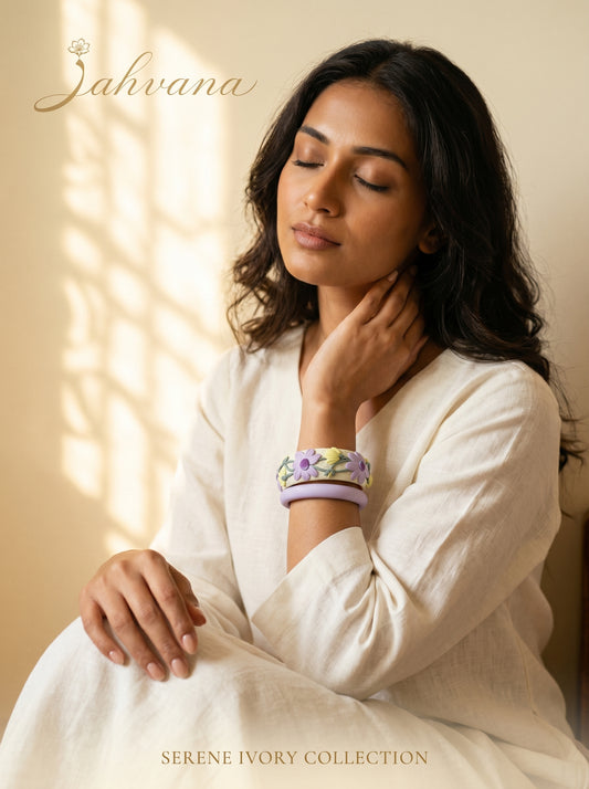 Timeless Classic Polymer Clay Bangle - 100% Handcrafted