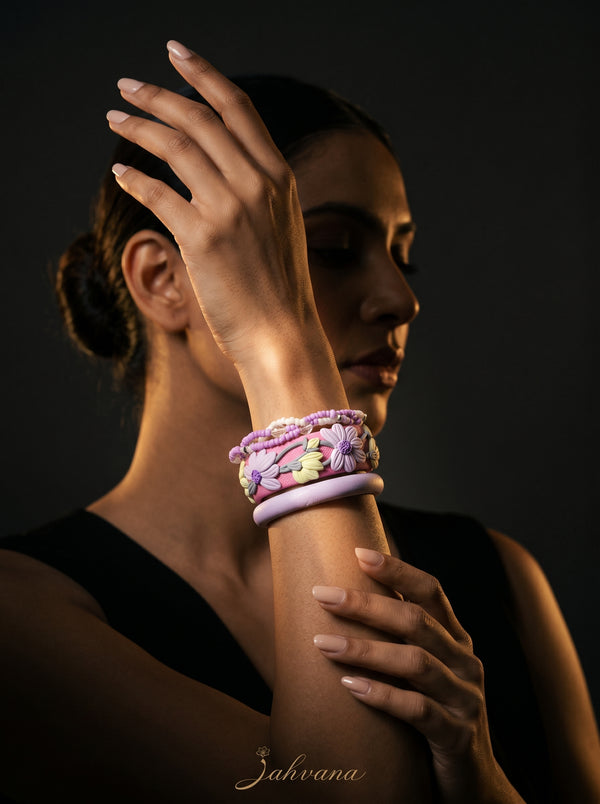 Handmade Couture Polymer Clay Bangle - 100% Handcrafted