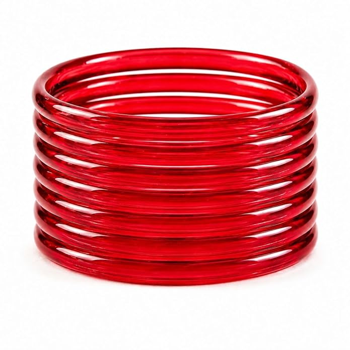 The Signature Jelly Bangle Stack | Translucent High-Gloss Finish