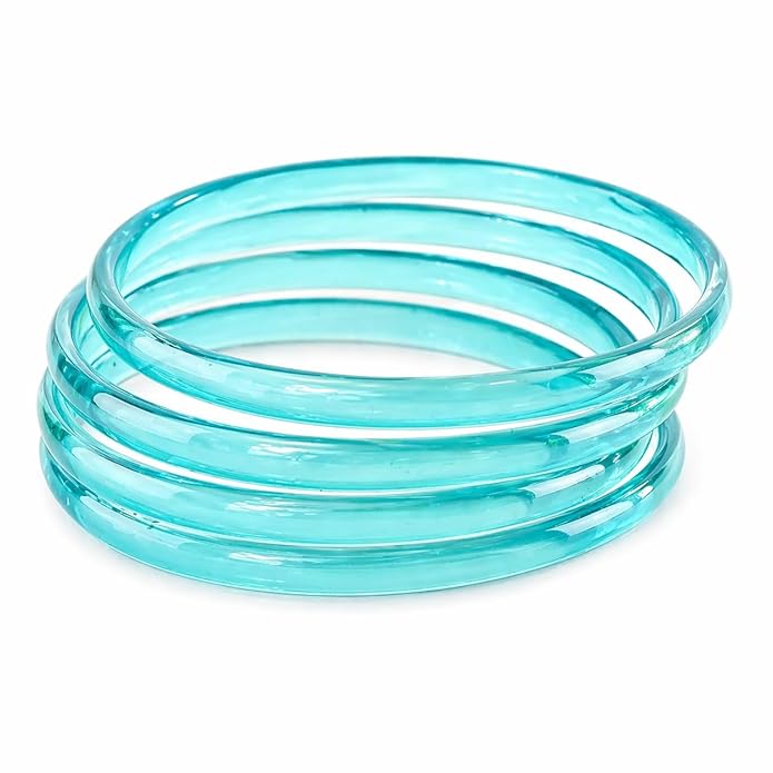 The Signature Jelly Bangle Stack | Translucent High-Gloss Finish