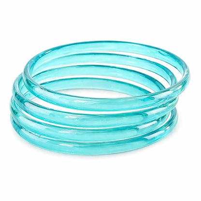 The Signature Jelly Bangle Stack | Translucent High-Gloss Finish