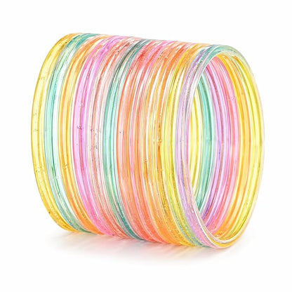 The Signature Jelly Bangle Stack | Translucent High-Gloss Finish