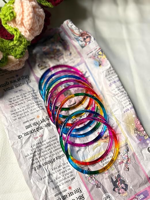The Signature Jelly Bangle Stack | Translucent High-Gloss Finish
