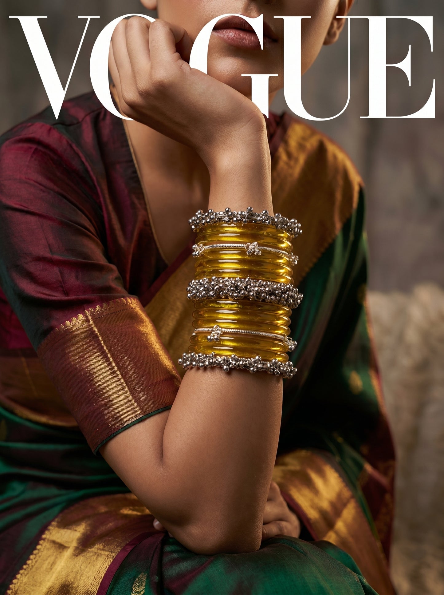 Yellow Jelly  Bangle with Ghungroo for single wrist | Saffron Resin Bangles | Jelly Bangles