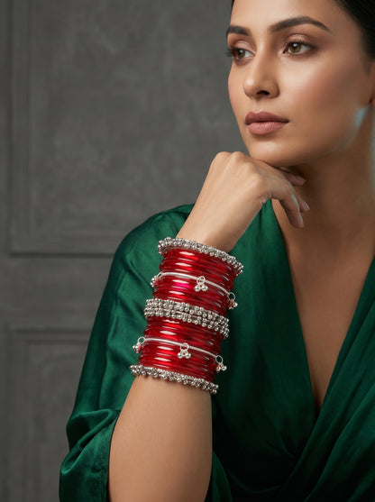 Magenta Jelly  Bangle with Ghungroo for single wrist | Jelly Bangles