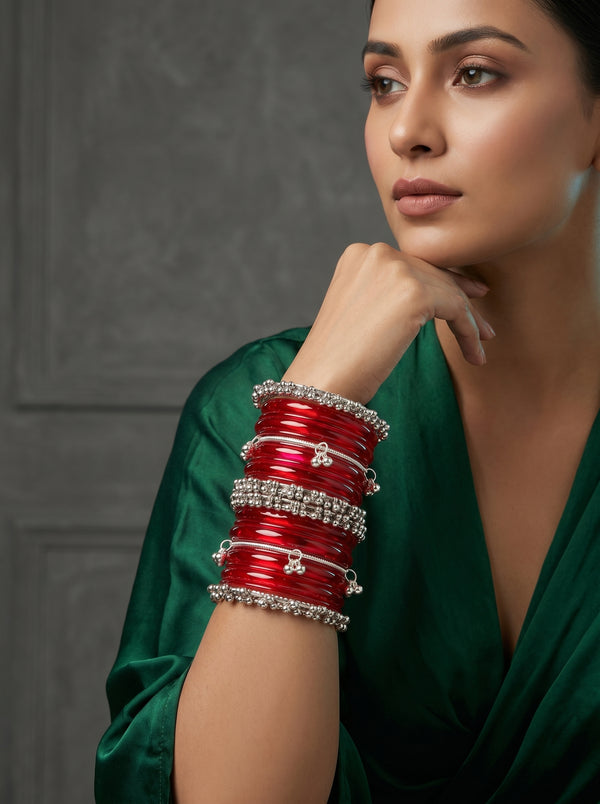 Magenta Jelly  Bangle with Ghungroo for single wrist | Jelly Bangles
