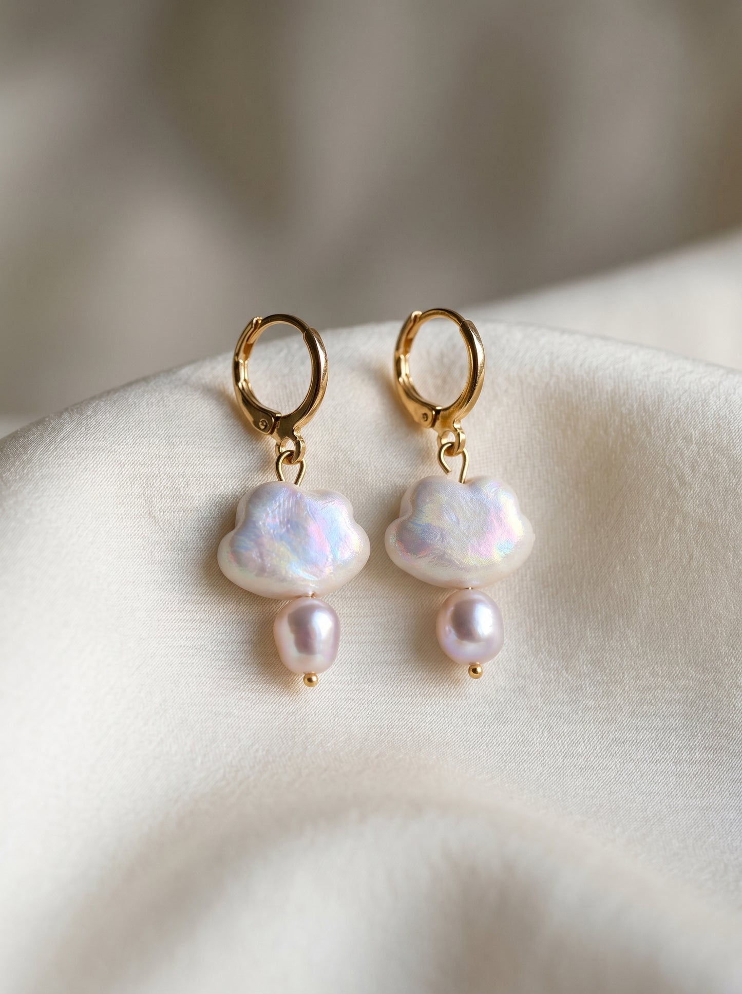 PEARL CLOUD DROP EARRINGS