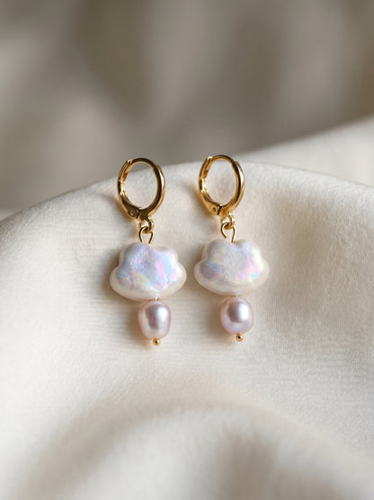 PEARL CLOUD DROP EARRINGS