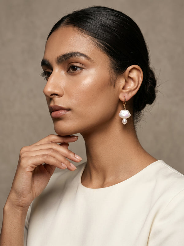 PEARL CLOUD DROP EARRINGS