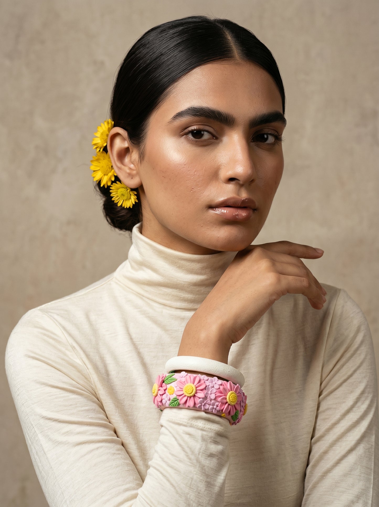 Ethnic Bridal Polymer Clay Bangle - 100% Handcrafted