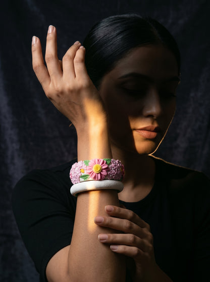 Ethnic Bridal Polymer Clay Bangle - 100% Handcrafted