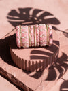Blush Romance Pearl-Embellished Pink Bangle Stack