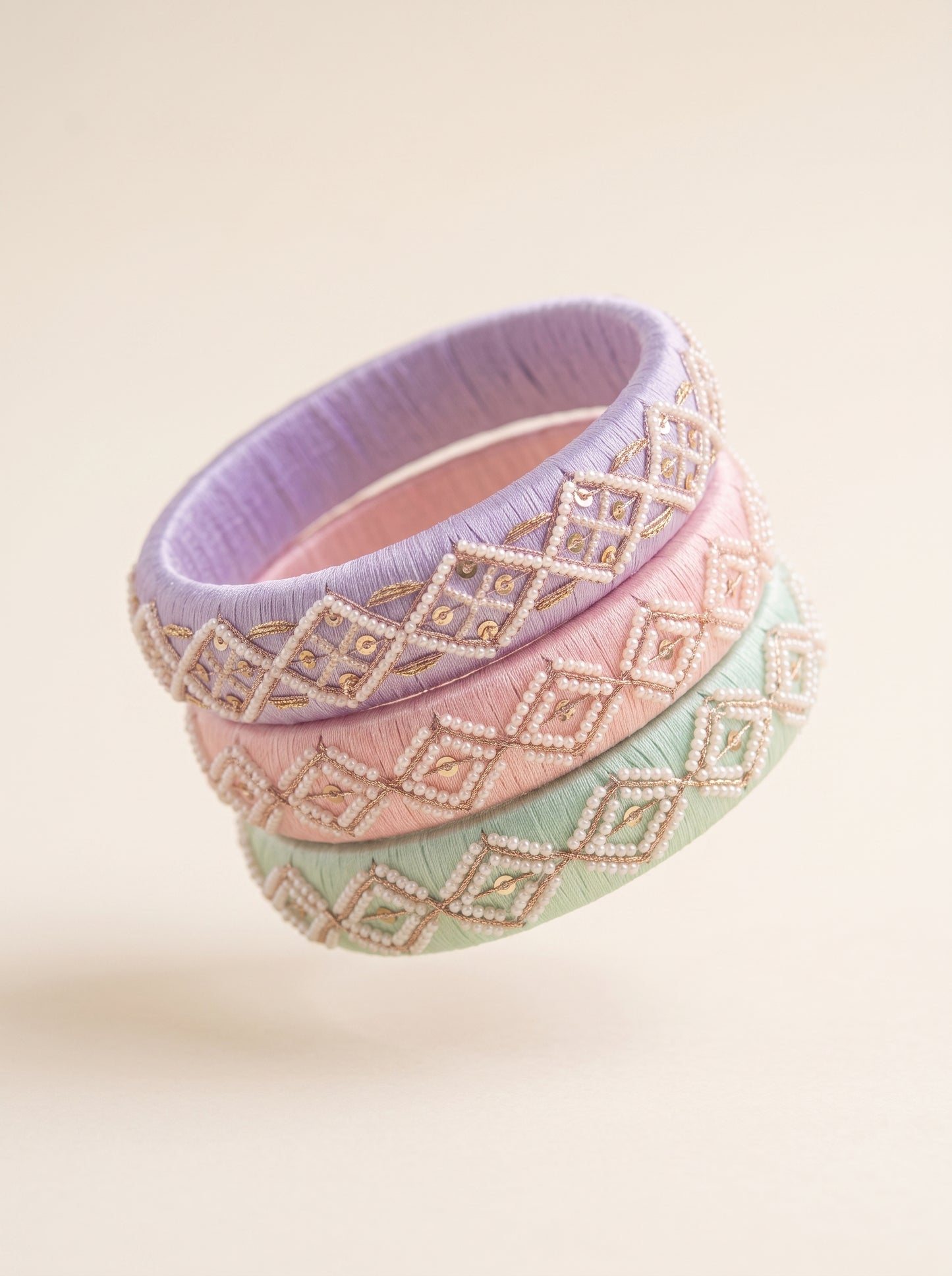 The Pastel Sorbet Pearl & Sequin Stack