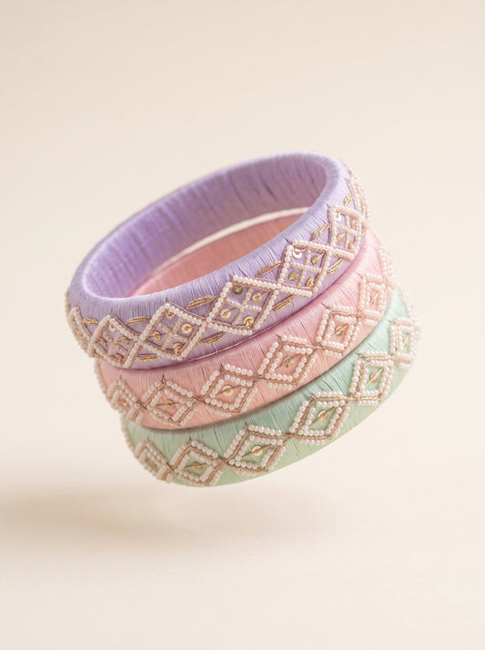 The Pastel Sorbet Pearl & Sequin Stack