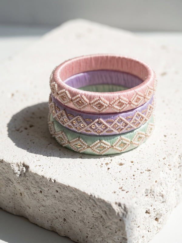 The Pastel Sorbet Pearl & Sequin Stack