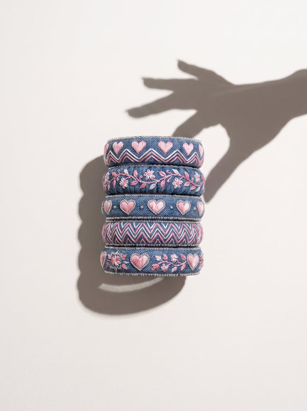 The Heritage Denim & Chikankari Heart Stack