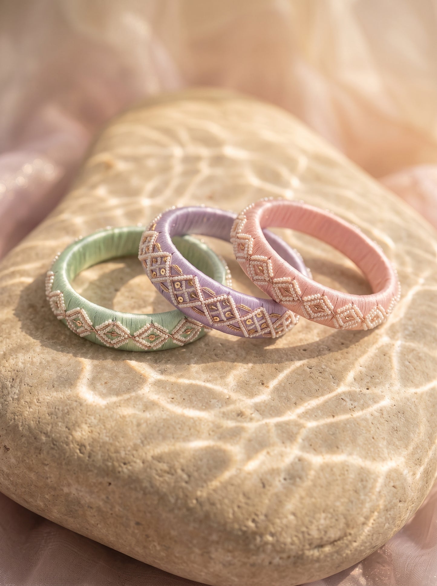 The Pastel Sorbet Pearl & Sequin Stack