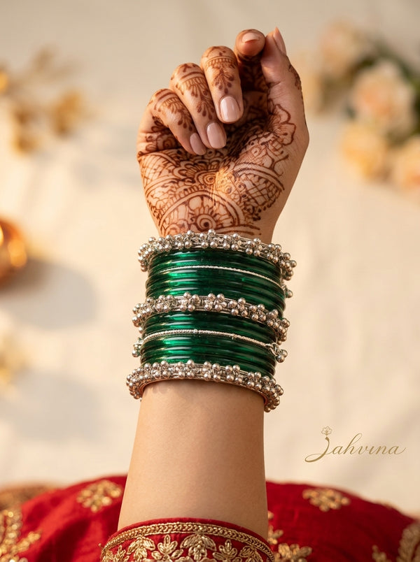 Teal Jelly  Bangle with Ghungroo for single wrist | Turquoise Resin Bangles | Jelly Bangles