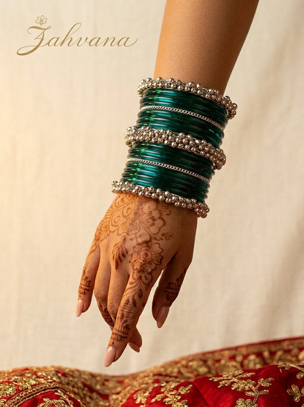 Teal Jelly  Bangle with Ghungroo for single wrist | Turquoise Resin Bangles | Jelly Bangles