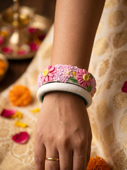 Ethnic Bridal Polymer Clay Bangle - 100% Handcrafted