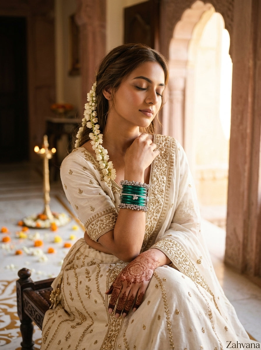 Teal Jelly  Bangle with Ghungroo for single wrist | Turquoise Resin Bangles | Jelly Bangles