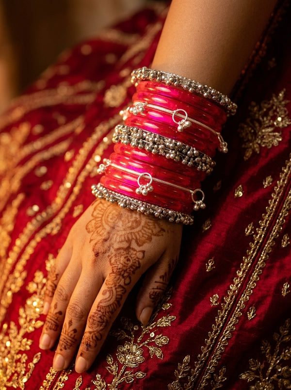 Magenta Jelly  Bangle with Ghungroo for single wrist | Jelly Bangles