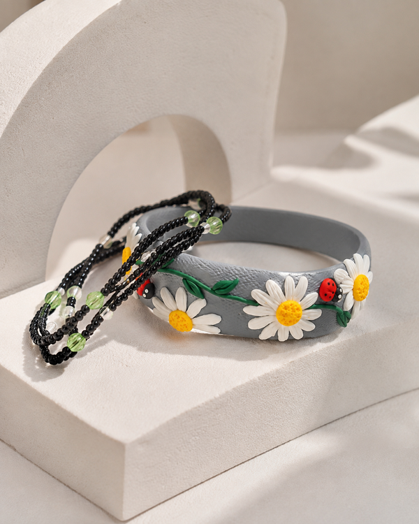 Mint Botanical Clay Bangle