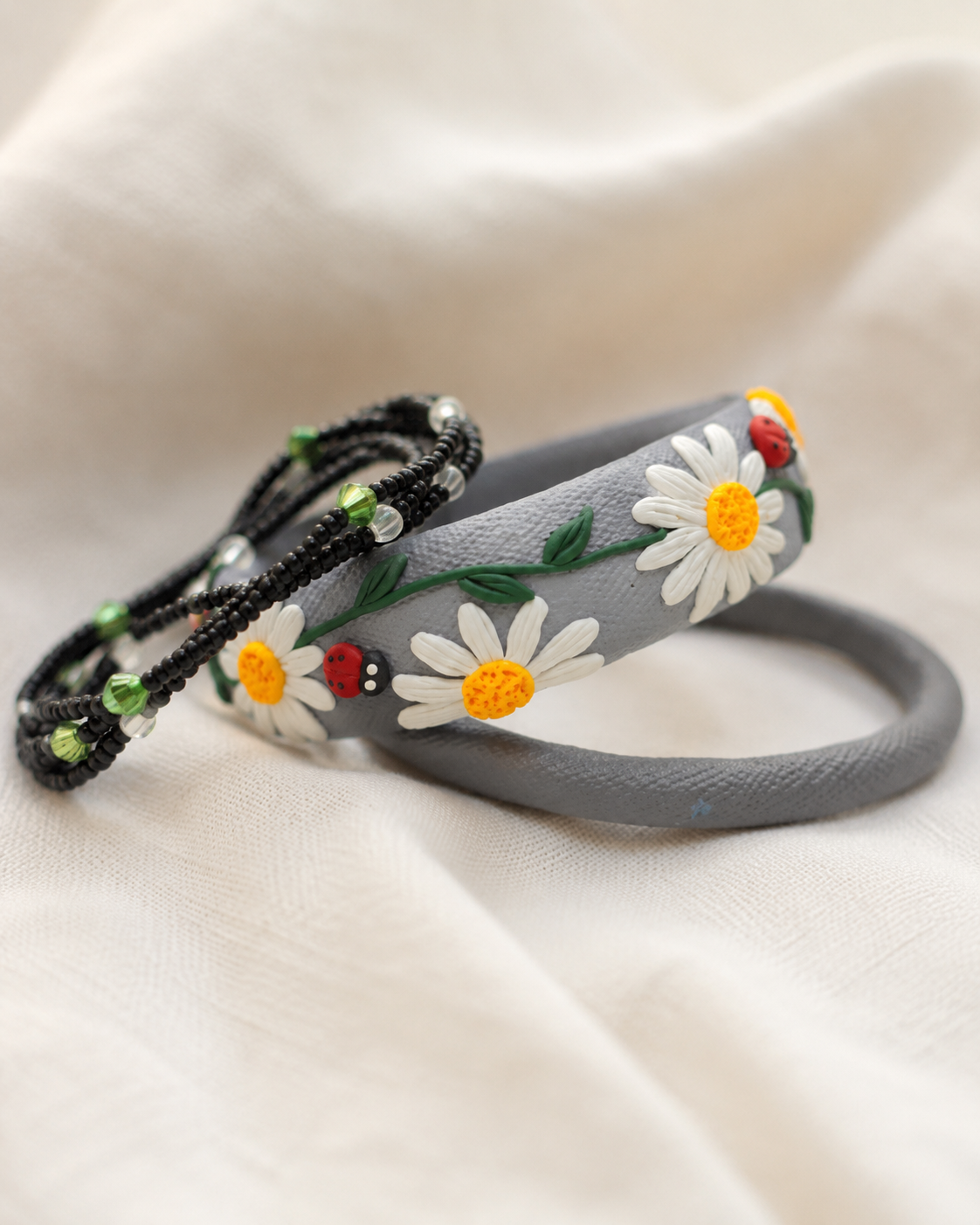 Mint Botanical Clay Bangle