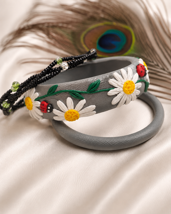 Mint Botanical Clay Bangle