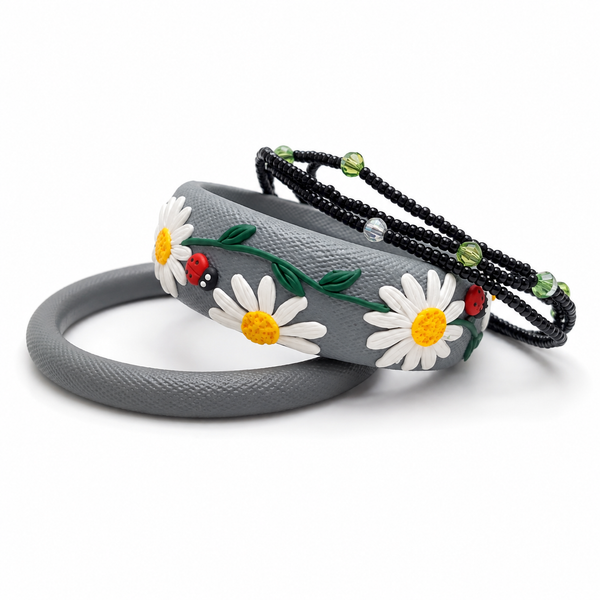 Mint Botanical Clay Bangle