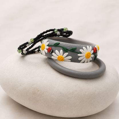 Mint Botanical Clay Bangle