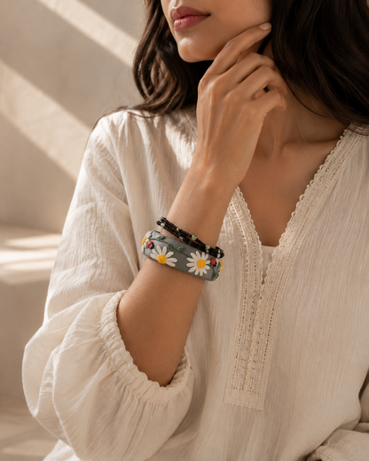 Mint Botanical Clay Bangle