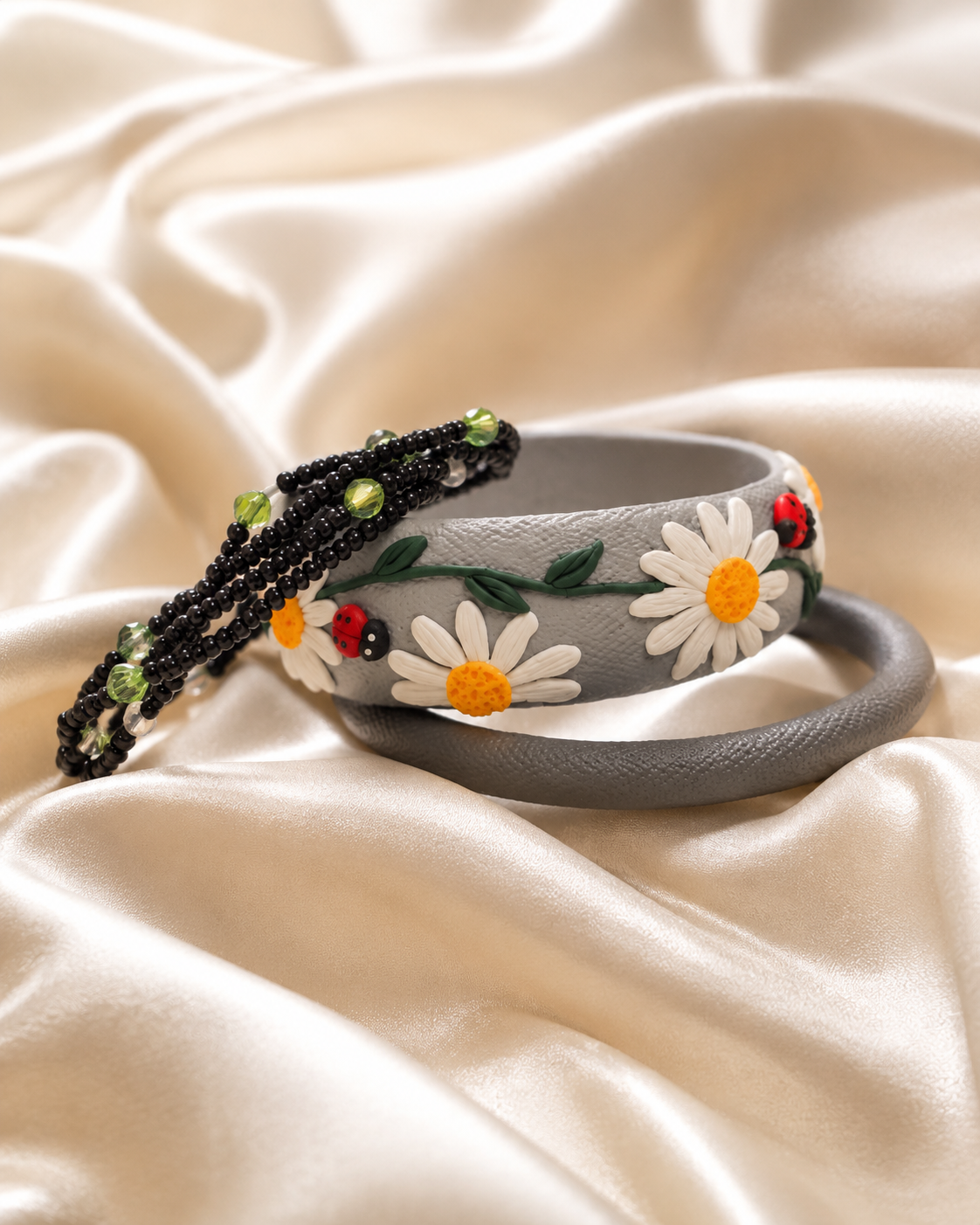 Mint Botanical Clay Bangle