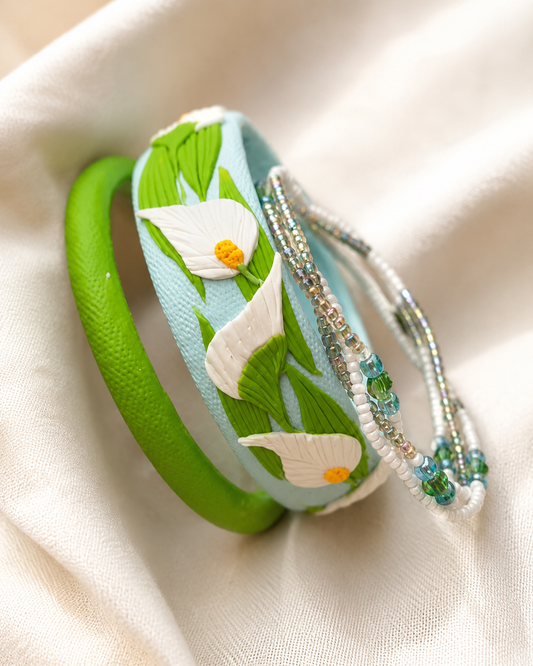 Daisy Garden Clay Bangle