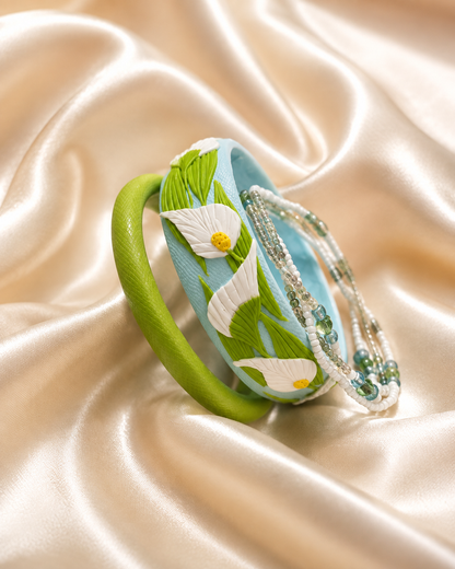 Daisy Garden Clay Bangle