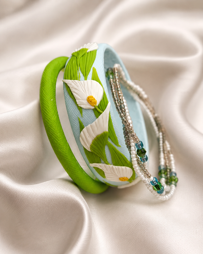Daisy Garden Clay Bangle