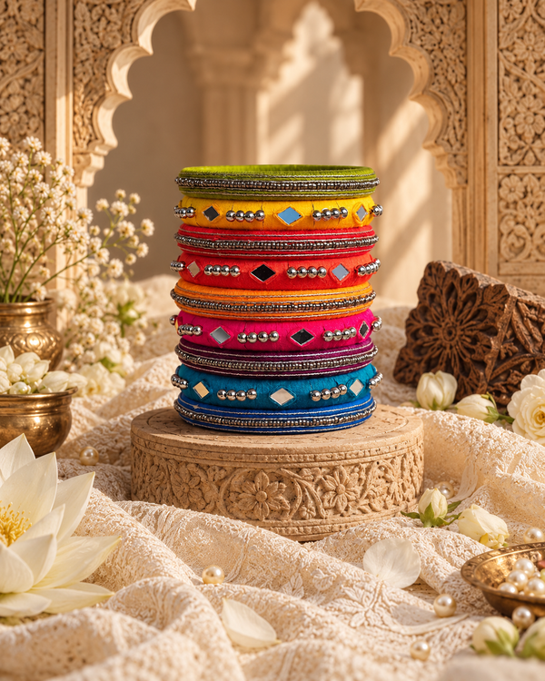 Mirror Sparkle Navratri Bangles