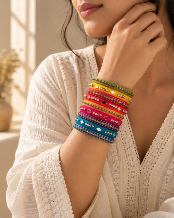 Mirror Sparkle Navratri Bangles