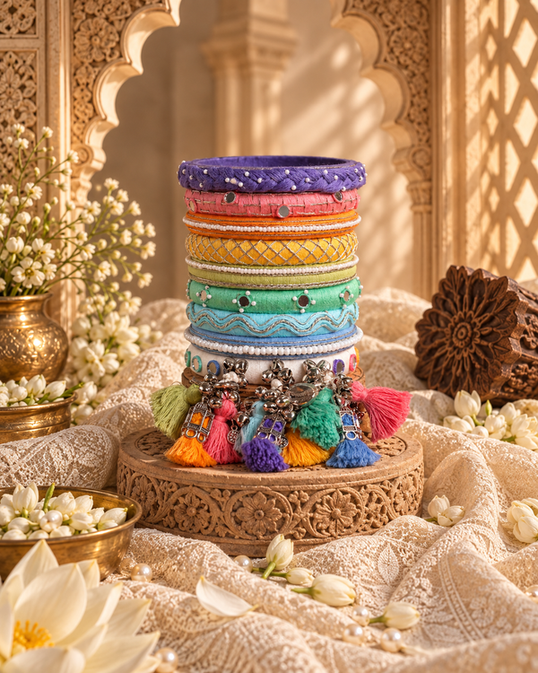 Pastel Tassel Navratri Bangles